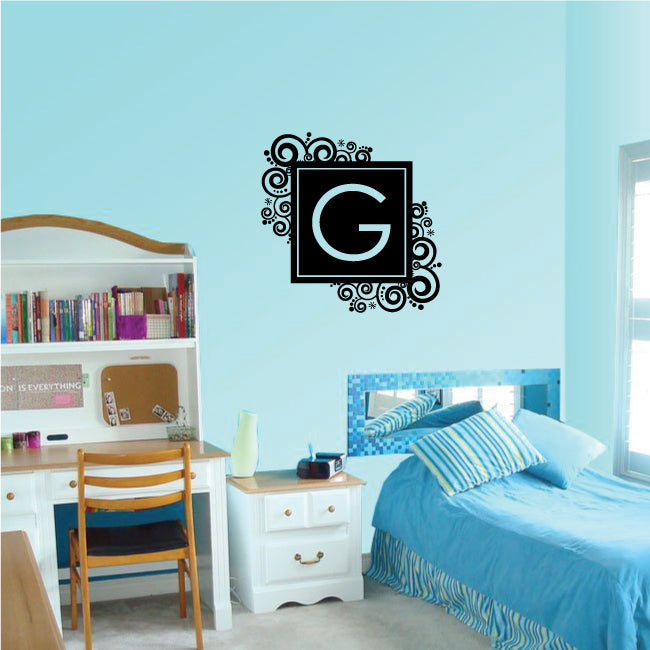 Image of Swirl Monogram Decal