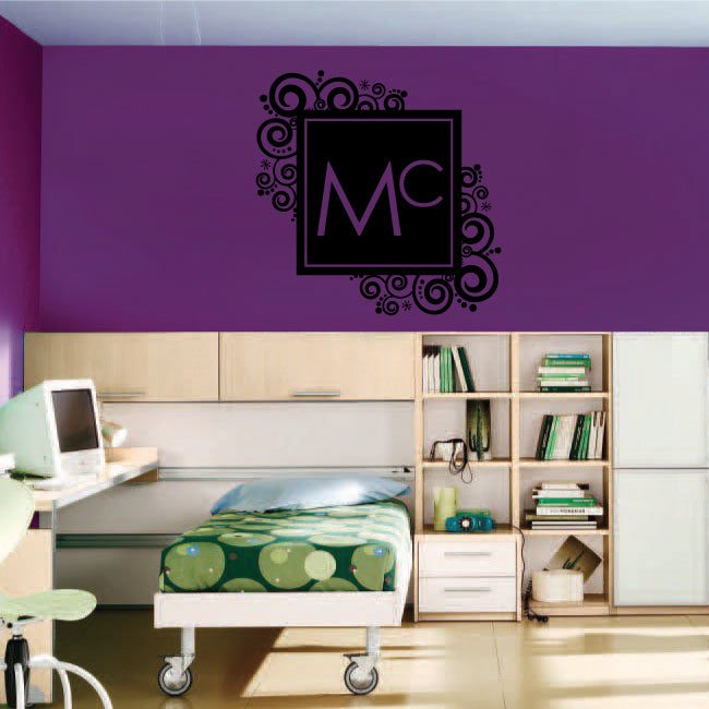 Image of Swirl Monogram Decal