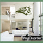 Eagle head swirl wall decal, dark green ornamental design