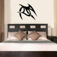 Black swooping abstract bird decal