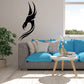Abstract eagle wall decal with black swooping bird silhouette