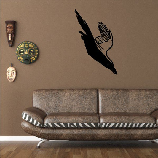 Image of Swooping Crow Decal