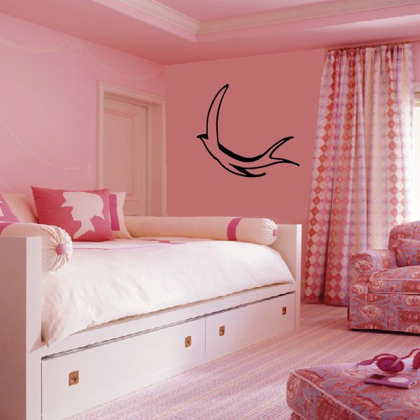 Image of Swooping Curve Flying Swallow Decal