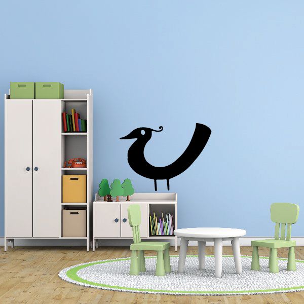 Image of Swoosh Standing Quail Decal