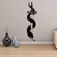 Black sword and slithering snake wall decal