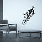 Sword snake and leaf symbol decal in black