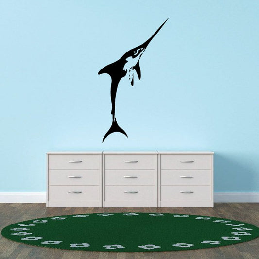 Image of Swordfish Leaping Decal