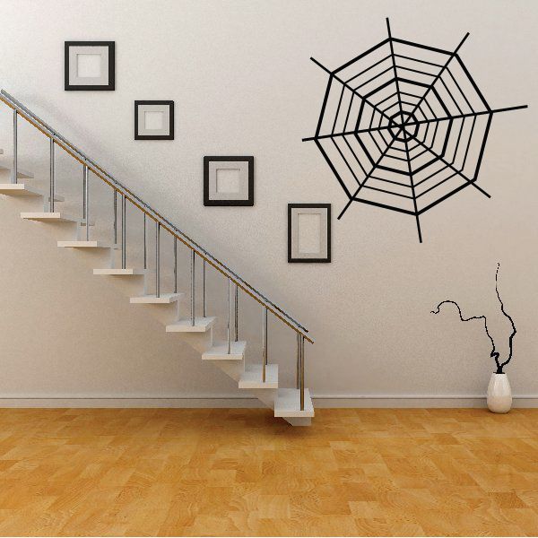 Image of Symmetrical Orb Spider Web Decal