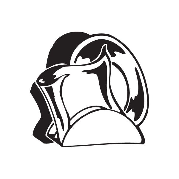 Taco plate decal with black-and-white animal graphic