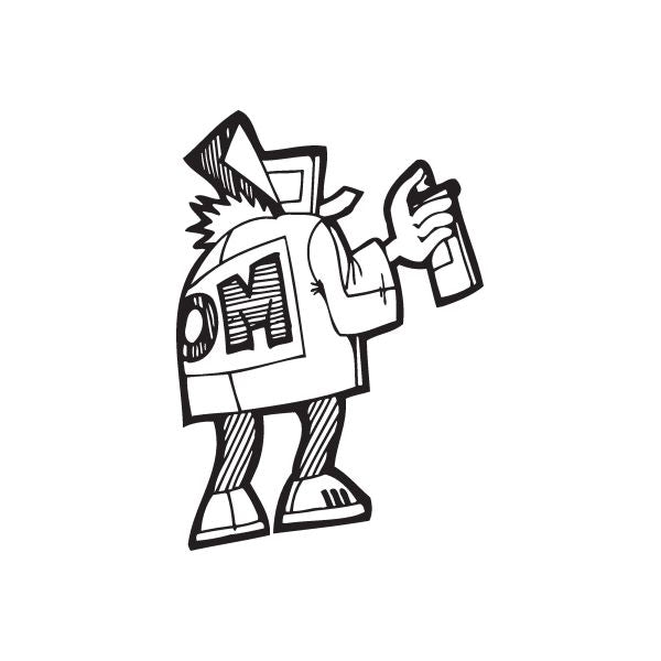 Image of Tagger with Spray paint can Decal