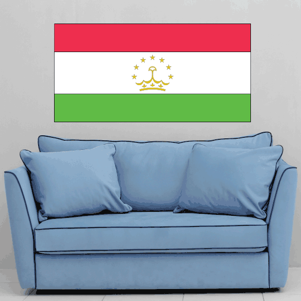 Image of Tajikistan Flag Sticker 