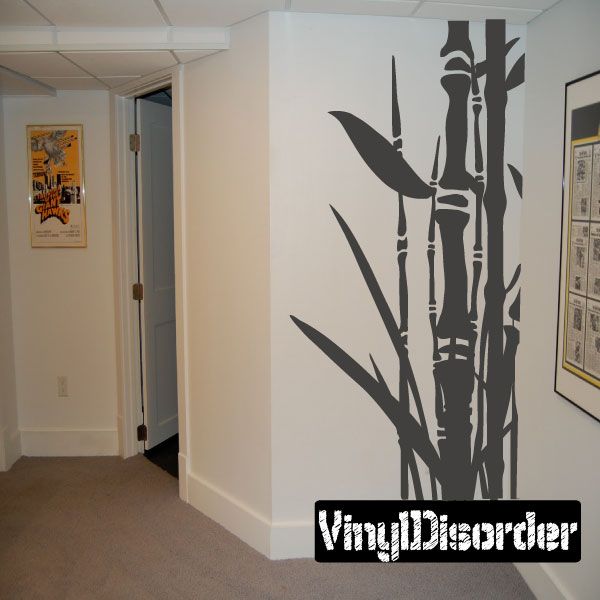 Tall Asian Bamboo with Leaves Kit - Wall Decals