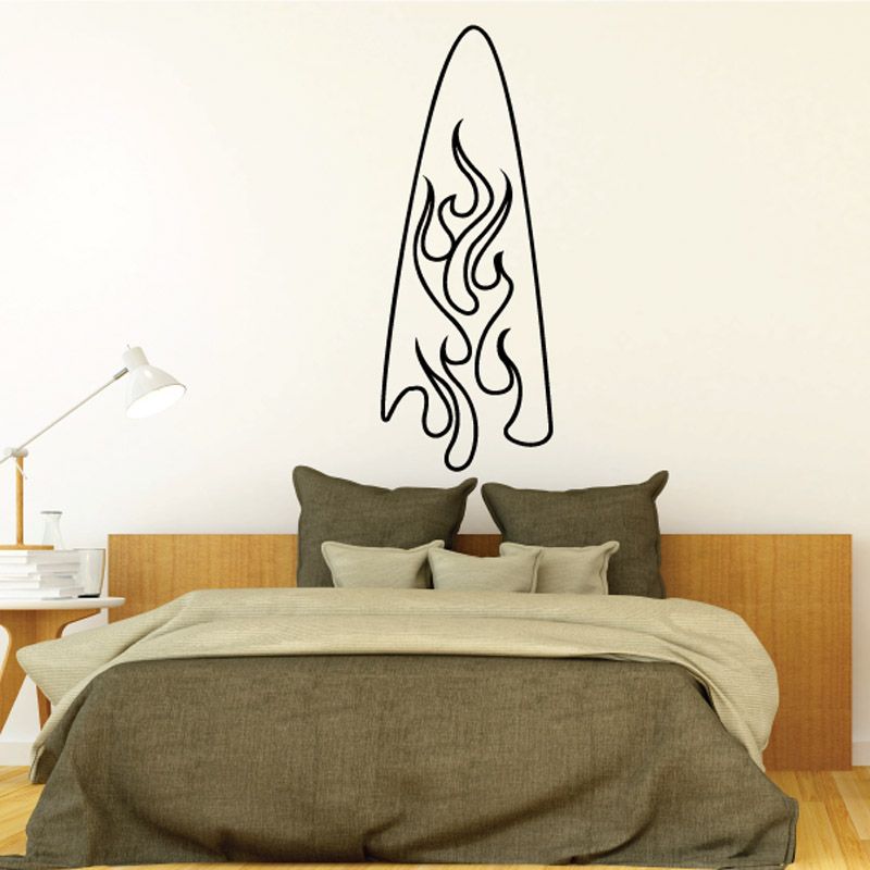 Image of Tall Round Ghost Flames Car Decal - Vinyl Decal - Wall Decal - CF560