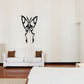Tribal butterfly wall decal, tall black stencil design