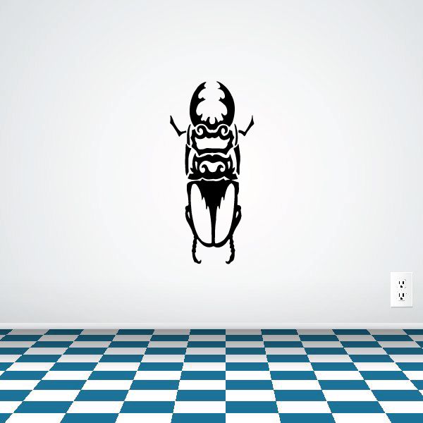 Image of Tall Tribal Upwards Beetle Decal