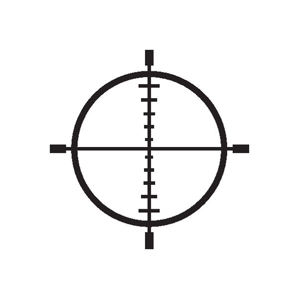 Crosshair vinyl wall decal with black scope target and cross lines
