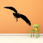 Black eagle decal with wings spread, silhouette style