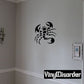 Scorpion wall decal in black, distressed stencil style