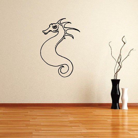 Image of Tattered Spiny Seahorse Decal