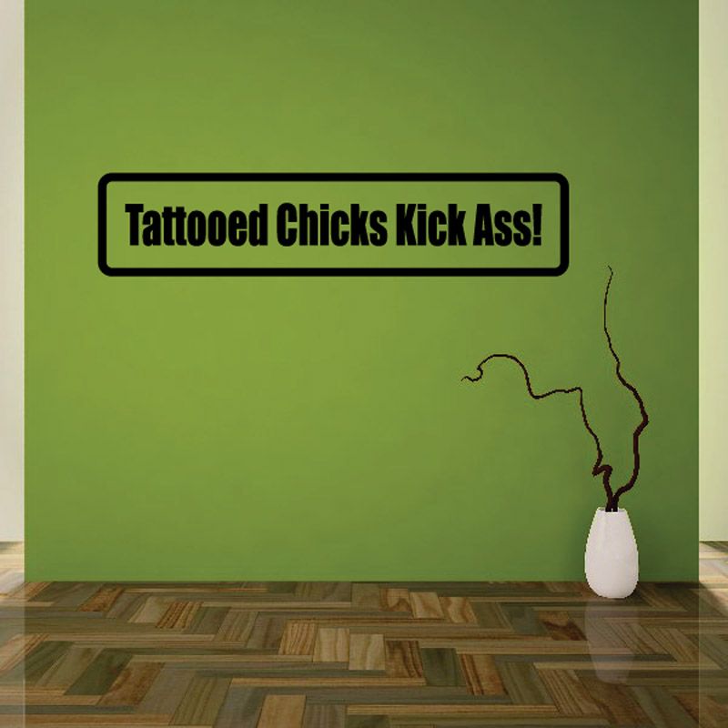 Image of Tattooed chicks kick ass Decal