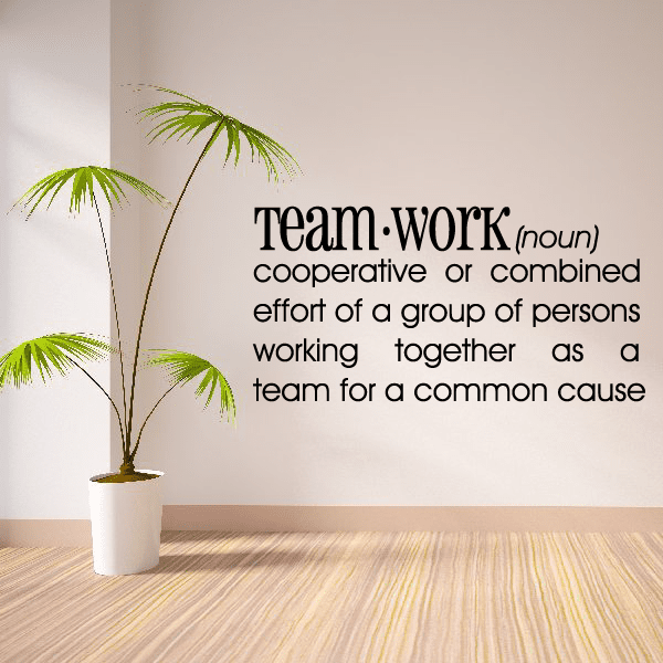 Image of Team work Definition Wall Decal 