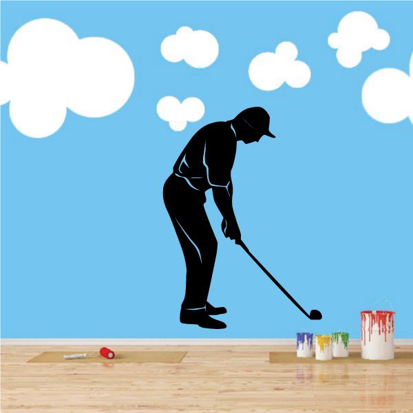 Image of Teeing Off Golf Wall Decal - Vinyl Decal - Car Decal - MC007