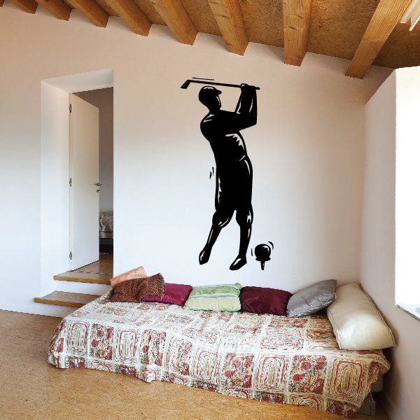 Image of Teeing Off Golf Wall Decal - Vinyl Decal - Car Decal - MC010