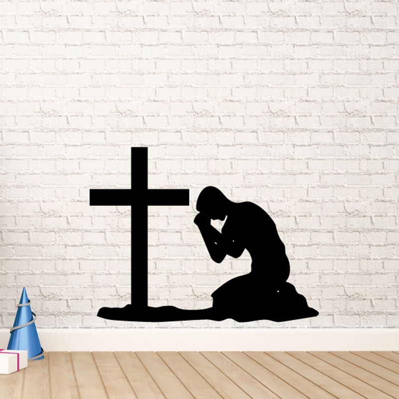 Image of Teenage Boy Praying Decal