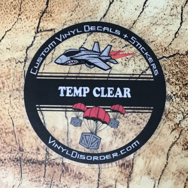 Image of Temporary Adhesive Clear Sticker Vinyl