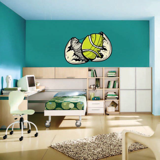 Image of Tennis Ball Egg Wall Decal - Vinyl Car Sticker - Uscolor009