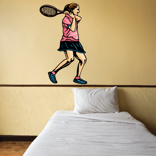 Image of Tennis Wall Decal - Vinyl Sticker - Car Sticker - Die Cut Sticker - CDSCOLOR077