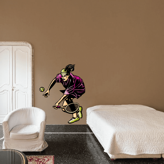 Image of Tennis Wall Decal - Vinyl Sticker - Car Sticker - Die Cut Sticker - CDSCOLOR079