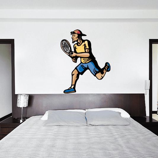 Image of Tennis Wall Decal - Vinyl Sticker - Car Sticker - Die Cut Sticker - CDSCOLOR081