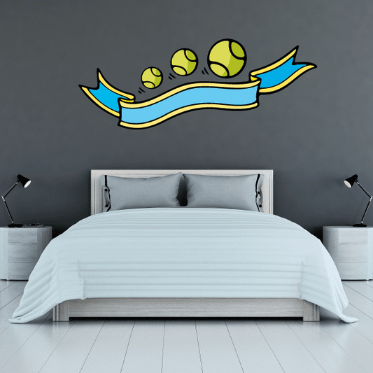 Image of Tennis Wall Decal - Vinyl Sticker - Car Sticker - Die Cut Sticker - CDSCOLOR101