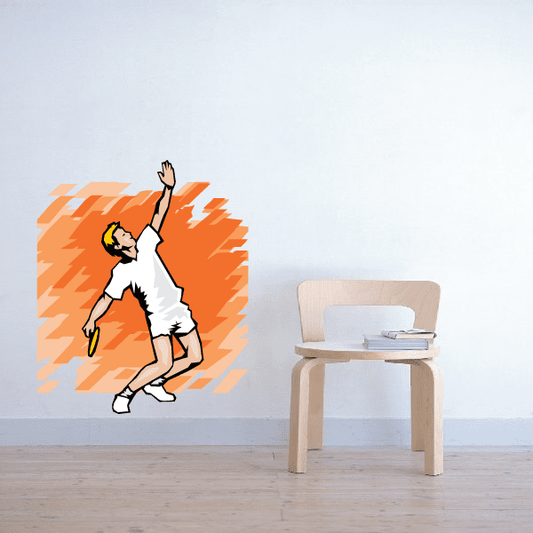 Image of Tennis Wall Decal - Vinyl Sticker - Car Sticker - Die Cut Sticker - SMcolor002