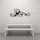 Snake decal sticker with coiled, fierce cartoon outline in black