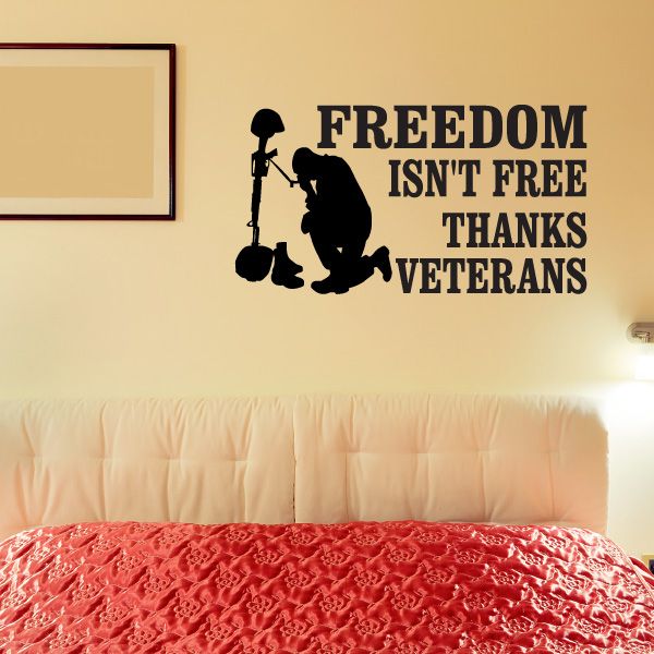 Image of Thanks Veterans Prayer Decal