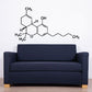 Chemical structure wall decal with CH3 and OH labels on THC skeleton