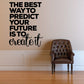 Inspirational wall decal with bold text and script “create it”