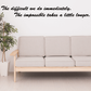 Cursive wall decal text: difficult we do immediately, impossible takes a little longer.