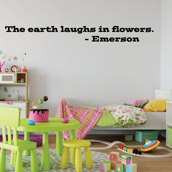 Image of The earth laughs in flowers Emerson Wall Decal