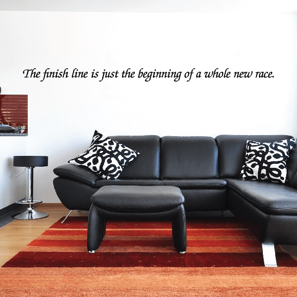 Image of The finish line is just the beginning of a whole new race Wall Decal