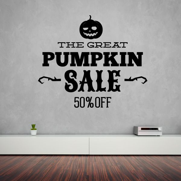 Image of The Great Pumpkin Sale 50% Off Halloween Decal