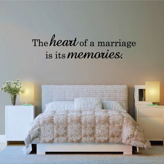 Image of The Heart Of A Marriage Is Its Memories Decal