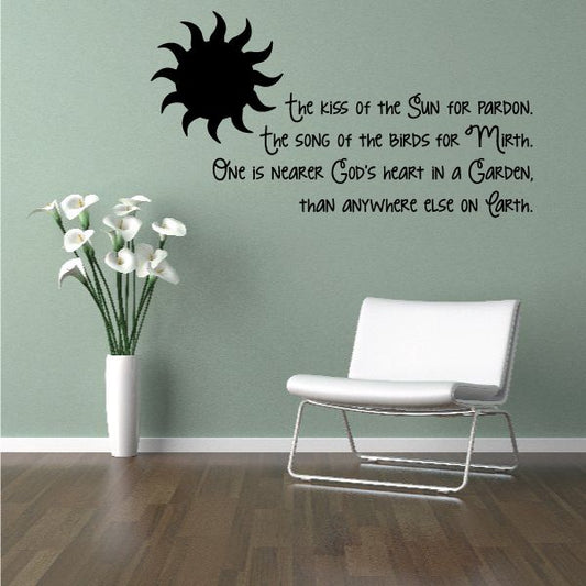 Image of The Kiss of the Sun for pardon the song os the birds for Mirth Wall Decal