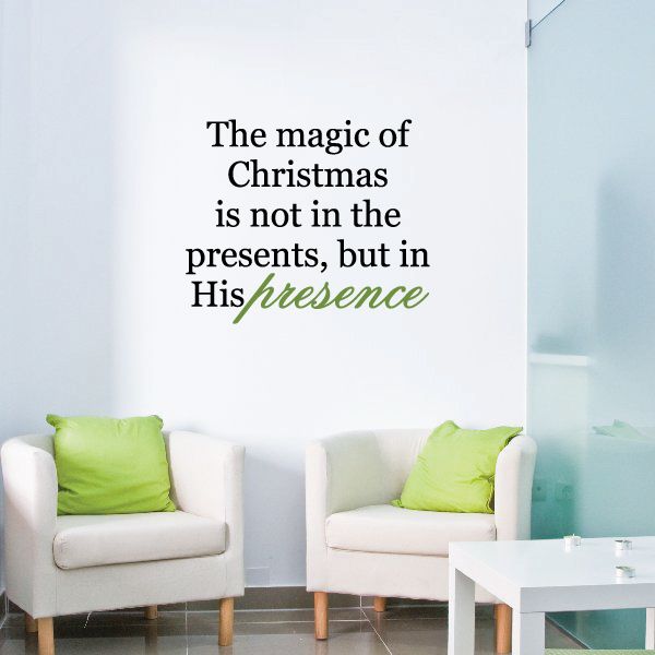 Image of The Magic of Christmas Quote Printed Decal