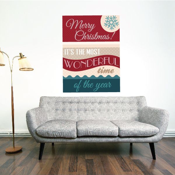 Image of The Most Wonderful Time of The Year Christmas Quote Sticker