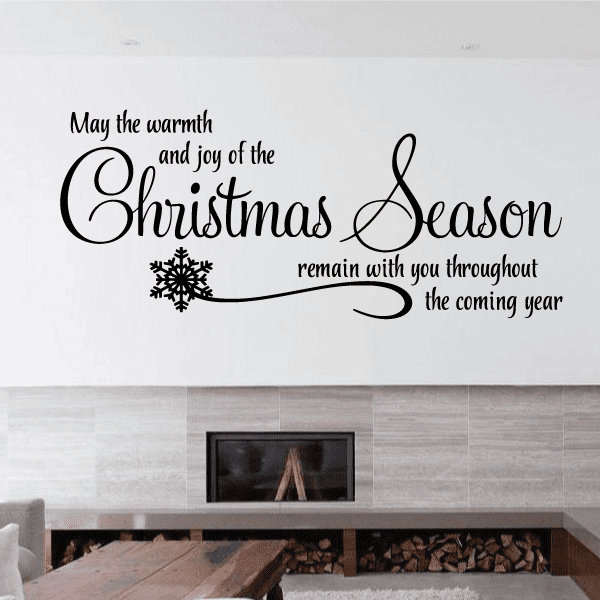 Image of The Warmth and Joy Of The Christmas Season Quote Decal