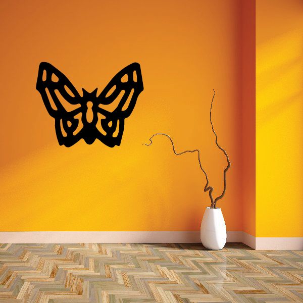 Image of Thick Lined Modern Butterfly Decal