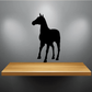 Horse silhouette wall decal, black thinking pose